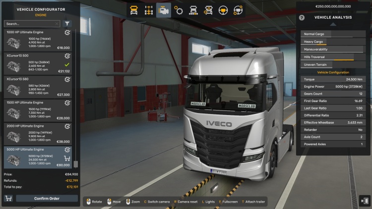 ETS2 - En Yüksek HP Motorları (1.58 - 1.60) - modu