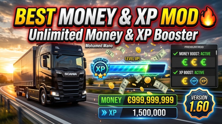 ETS2 - Sınırsız Para ve XP Artırıcı (1.60) - modu