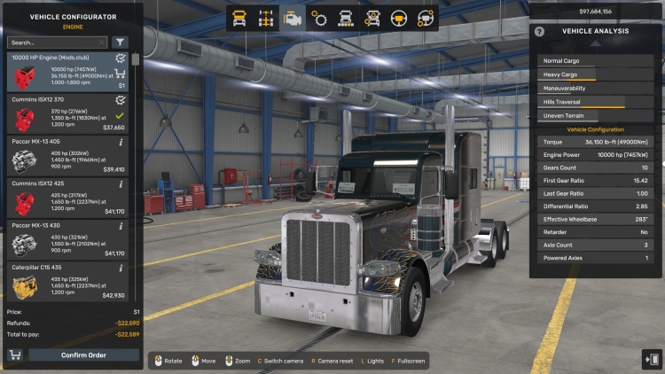 ATS - Tüm Kamyonlar İçin 10.000 HP Motor (1.58 - 1.60)