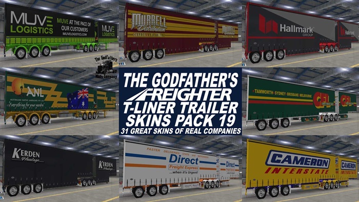 ATS - The Godfathers Freight T-Liner Römork Kaplama Paketi 19 (1.45. 1.53. 1.54)