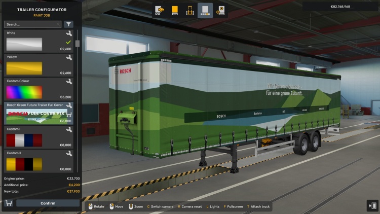 ETS2 - Bosch Green Future Dorse Skin (1.60) kapak gorseli