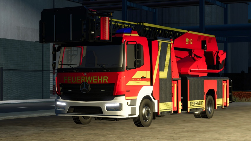 FS25 - Mercedes-Benz Kamyonlar Atego 1327 Döner Platformlu Merdiven 23/12 kapak gorseli