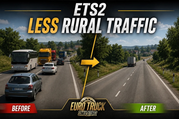 ETS2 - Kırsal Trafiği Azaltma Modu (1.60)