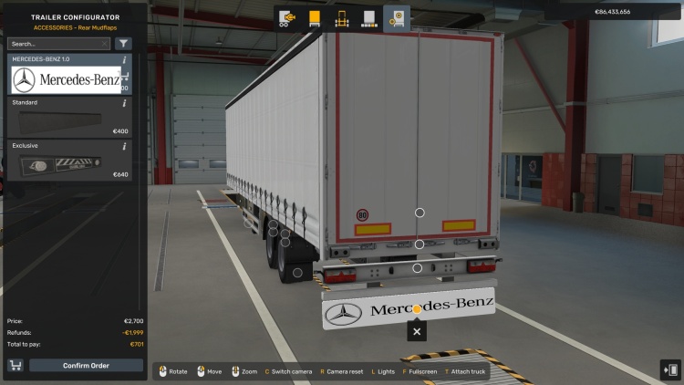 ETS2 - Mercedes-Benz Çamurluk Koruyucu SCS Kutusu (1.61)
