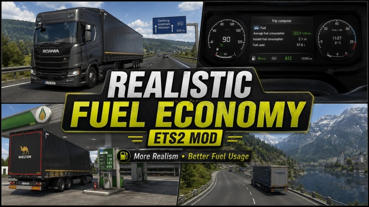 ETS2 - Gerçekçi Yakıt Tüketimi (1.60)