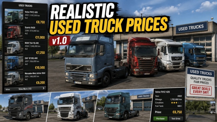 ETS2 - Gerçekçi İkinci El Kamyon Fiyatları (1.60)