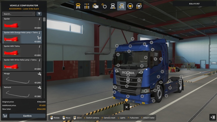 ETS2 - Scania Next Gen S/R Boyalı Tampon Spoiler (1.60)