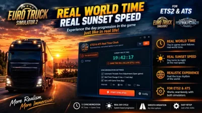 ETS2 - Gerçek Zamanlı Saat Senkronizasyonu Pro (1.60) - modu