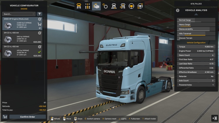 ETS2 - Tüm Kamyonlar 2000 HP Motor (1.60 - 1.61) - modu