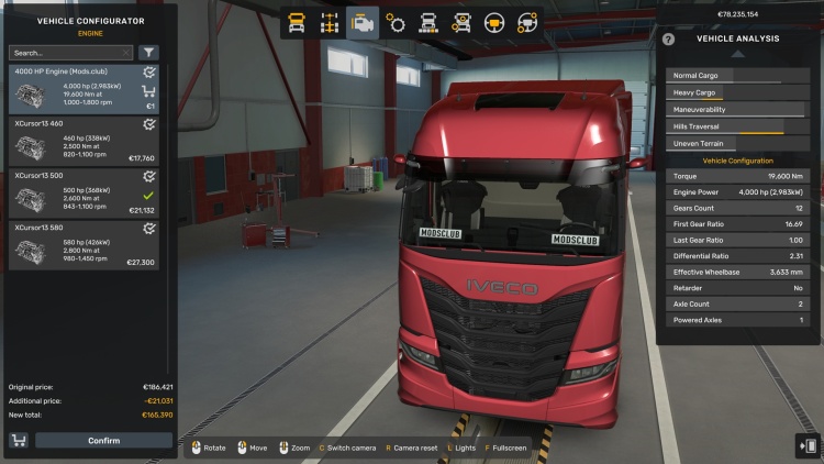ETS2 - Tüm Kamyonlar 4000 HP Motor (1.60 - 1.61) - modu