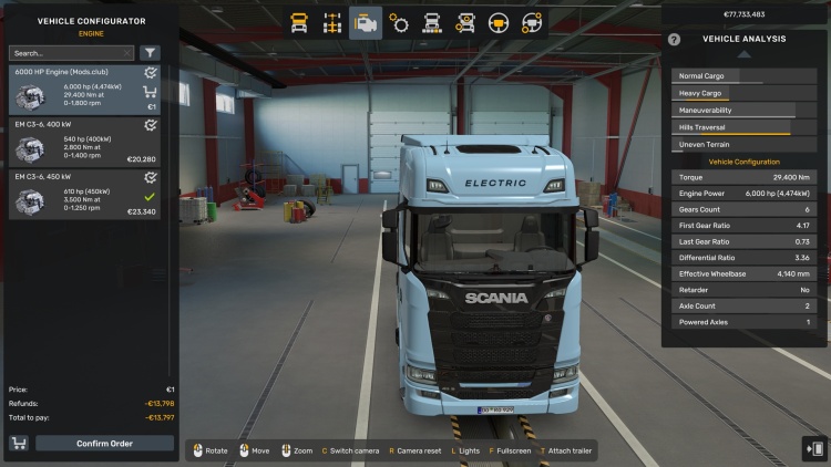 ETS2 - Tüm Kamyonlar 6000 HP Motor (1.60 - 1.61) - modu