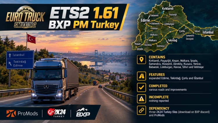 ETS2 - BXP PM Türkiye (1.61) - modu