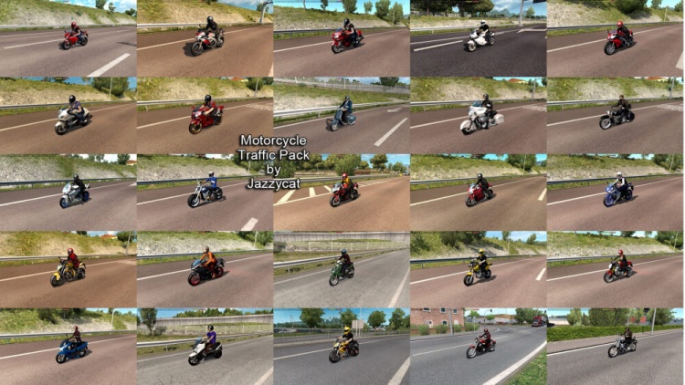 ETS2 - Motosiklet Trafik Paketi (1.61) - modu