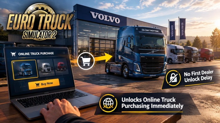 ETS2 - Hızlı Seyahat Özelliğinin Kilidini Açma (1.60 - 1.61) - modu