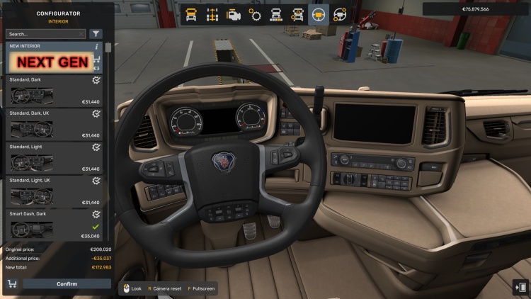 ETS2 - Scania S/R Next Gen V8 İç Mekan (1.61) - modu