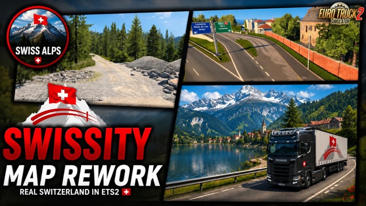 ETS2 - Swissity Harita Yenilemesi (1.60) - modu