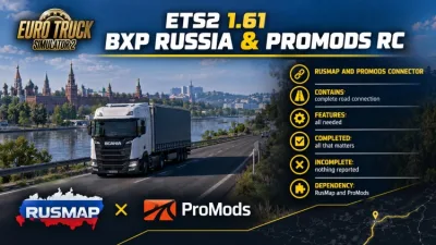 ETS2 - BXP Rusya & ProMods RC (1.61) - modu