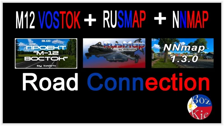 ETS2 - M12 Vostok + NNmap + RusMap RC (1.61)