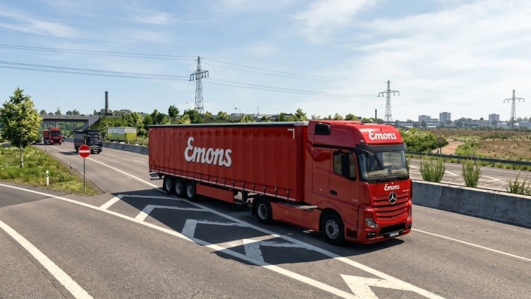 ETS2 - Mercedes-Benz Actros Kamyon + Emons Traffic Modu (1.61) - modu