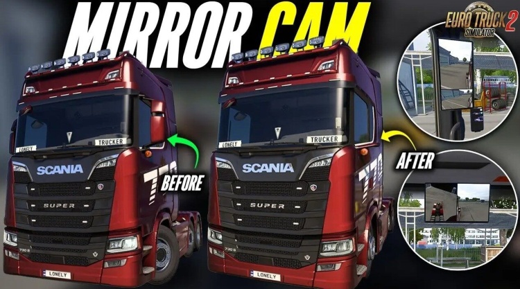 ETS2 - Tüm Kamyonlar İçin Ayna Kamerası (1.61) - modu