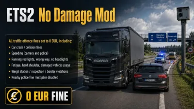ETS2 - Tüm Kamyonlar: Hasarsız ve Ceza Yok (1.61 - 1.62) - modu