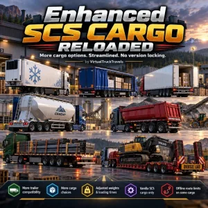 ETS2 - Geliştirilmiş SCS Cargo Reloaded (1.62) - modu
