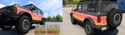 ATS - Ford Bronco 2024 Retro Gün Batımı Kaplaması - modu