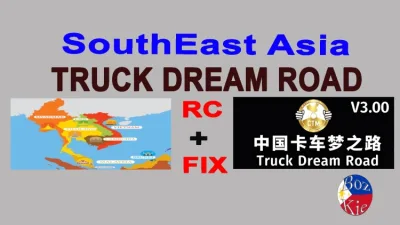 ETS2 - Güneydoğu Asya - Truck Dream Road V3 RC + Düzeltme (1.61) - modu