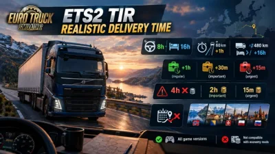 ETS2 - TIR Gerçekçi Teslim Süresi (1.61) - modu