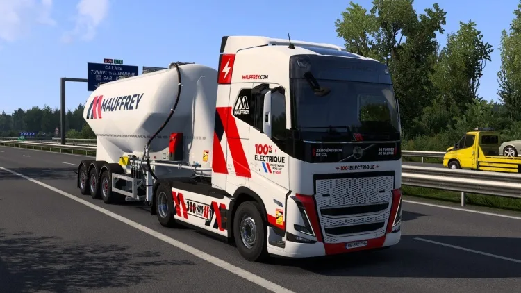 ETS2 - Volvo FH Electric + Feldbinder Eut Mauffrey Görünümü (1.61)