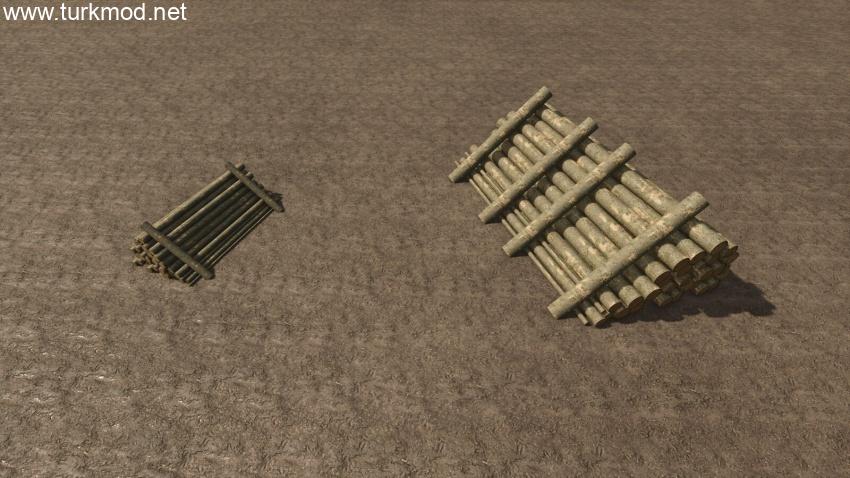 FS25 - Sawmill Decoration Woodpiles V1.0