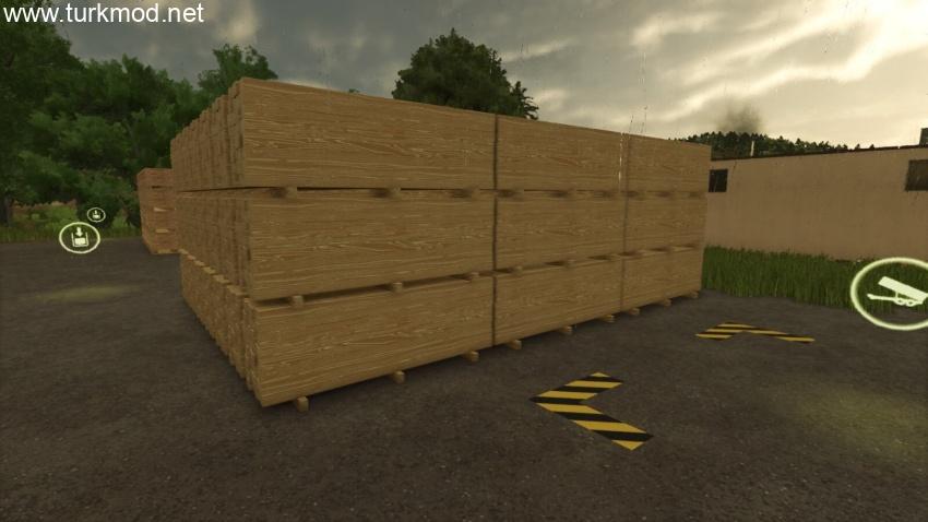 FS25 - Storage For Pallets Of Boards, Planks, And Wooden Beams. V1.0