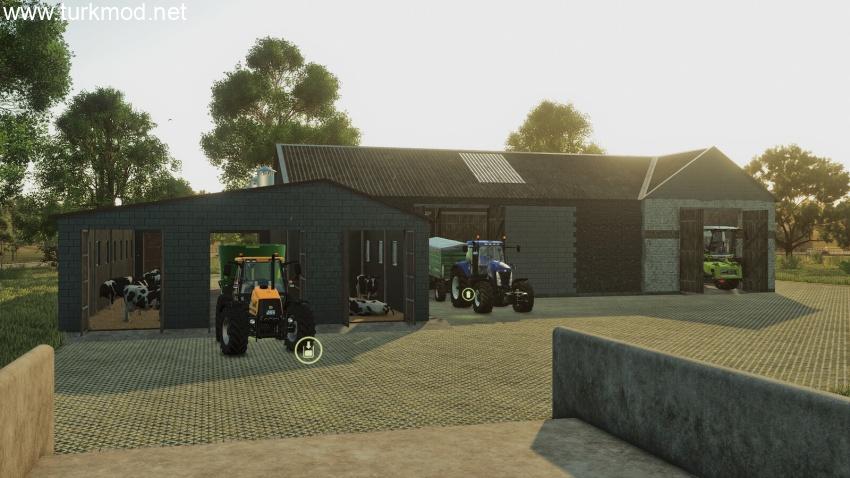 FS25 - Building With Cowshed V1.0
