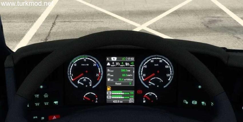 ETS2 - Scania R 2009 and Streamline Improved Dashboard V1.56
