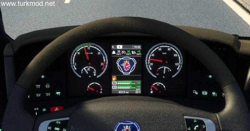 ETS2 - Scania R 2009 and Streamline Improved Dashboard V1.56