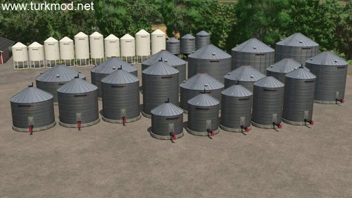 FS25 - Meridian Grain Bin Pack V1.0.1 FS25 - Meridian Grain Bin Pack V1.0.1