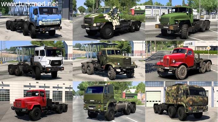 ETS2 – Russian Off-Road Trucks Mod Pack V1.0 ETS2 – Russian Off-Road Trucks Mod Pack V1.0