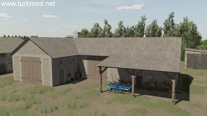 FS25 - Placeable Concrete Block Garage V1.0 FS25 - Placeable Concrete Block Garage V1.0