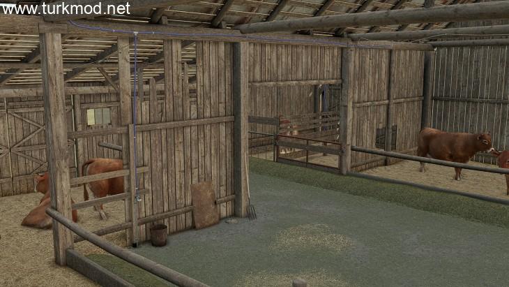 FS25 - Wood Cow Barn V1.0 FS25 - Wood Cow Barn V1.0
