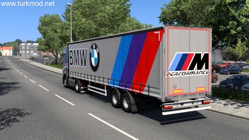 ETS2 - BMW Trailer Skin and Mudflaps V2.0