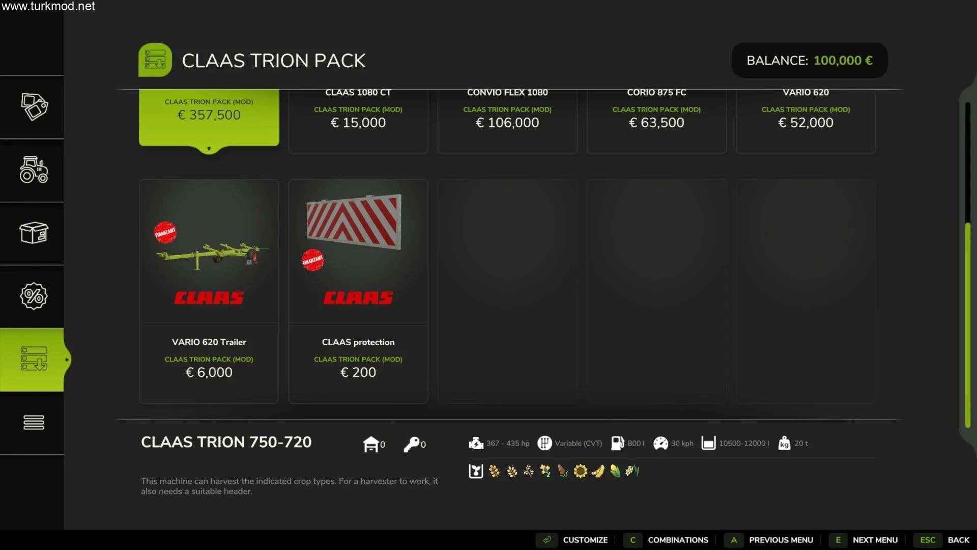 FS25 - Claas Trion Pack V1.0.0.1 FS25 - Claas Trion Pack V1.0.0.1
