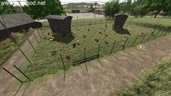 FS25 - Placeable Outdoor Chicken Coop V1.1 FS25 - Placeable Outdoor Chicken Coop V1.1