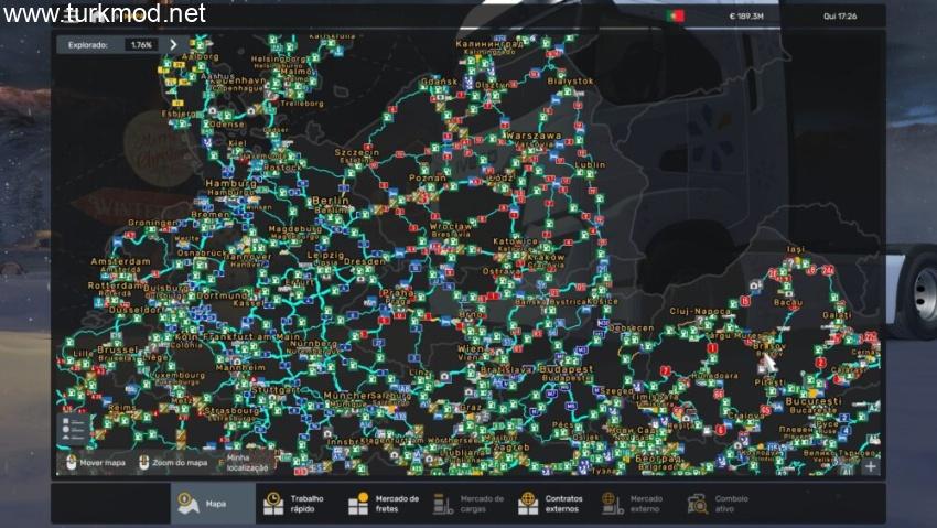 ETS2 - Undiscovered Map + Ultra Zoom V1.57