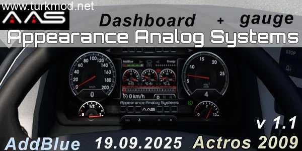 ETS2 – AAS Dashboard V1.1 Actros 2009 ETS2 – AAS Dashboard V1.1 Actros 2009