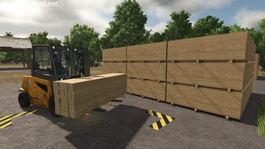 FS25 - Storage For Pallets Of Boards, Planks, And Wooden Beams. V1.0