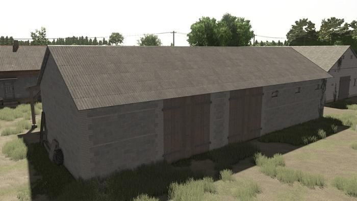 FS25 - Placeable Concrete Block Garage V1.0 FS25 - Placeable Concrete Block Garage V1.0